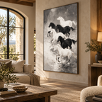 ARBYNART Americana Art | Six Horses in Silver Mist