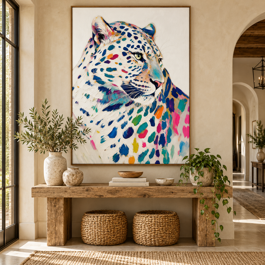 ARBYNART Impressionist Art | Snow Leopard in Profile