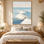 ARBYNART Impressionist Art | Soft Blue Swells Curling Inward