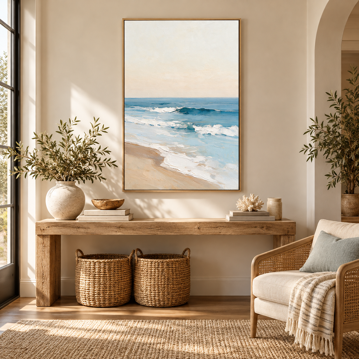 ARBYNART Impressionist Art | Soft Surf Meeting the Sand