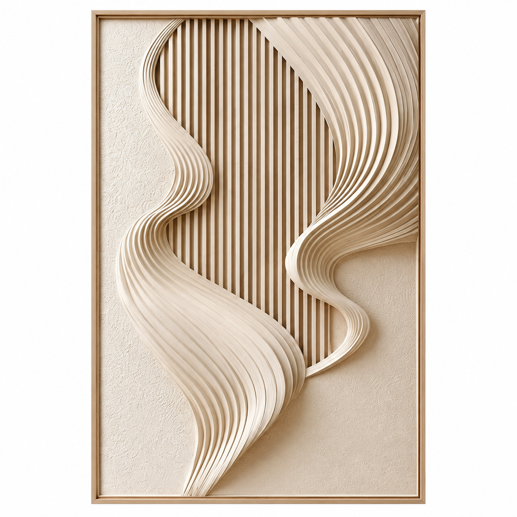 ARBYNART 3D Textured Art | Soft Veil Contour