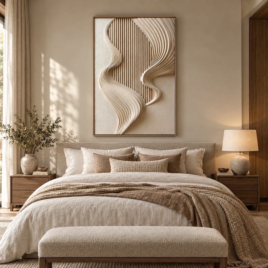 ARBYNART 3D Textured Art | Soft Veil Contour