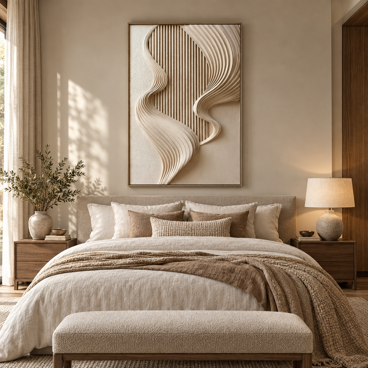 ARBYNART 3D Textured Art | Soft Veil Contour
