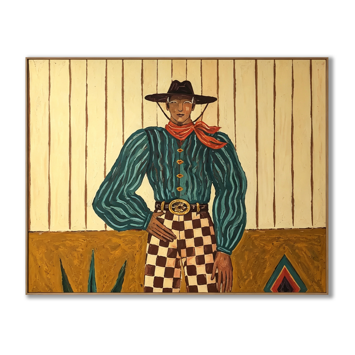 ARBYNART Vintage Americana Art | Checkered Frontier
