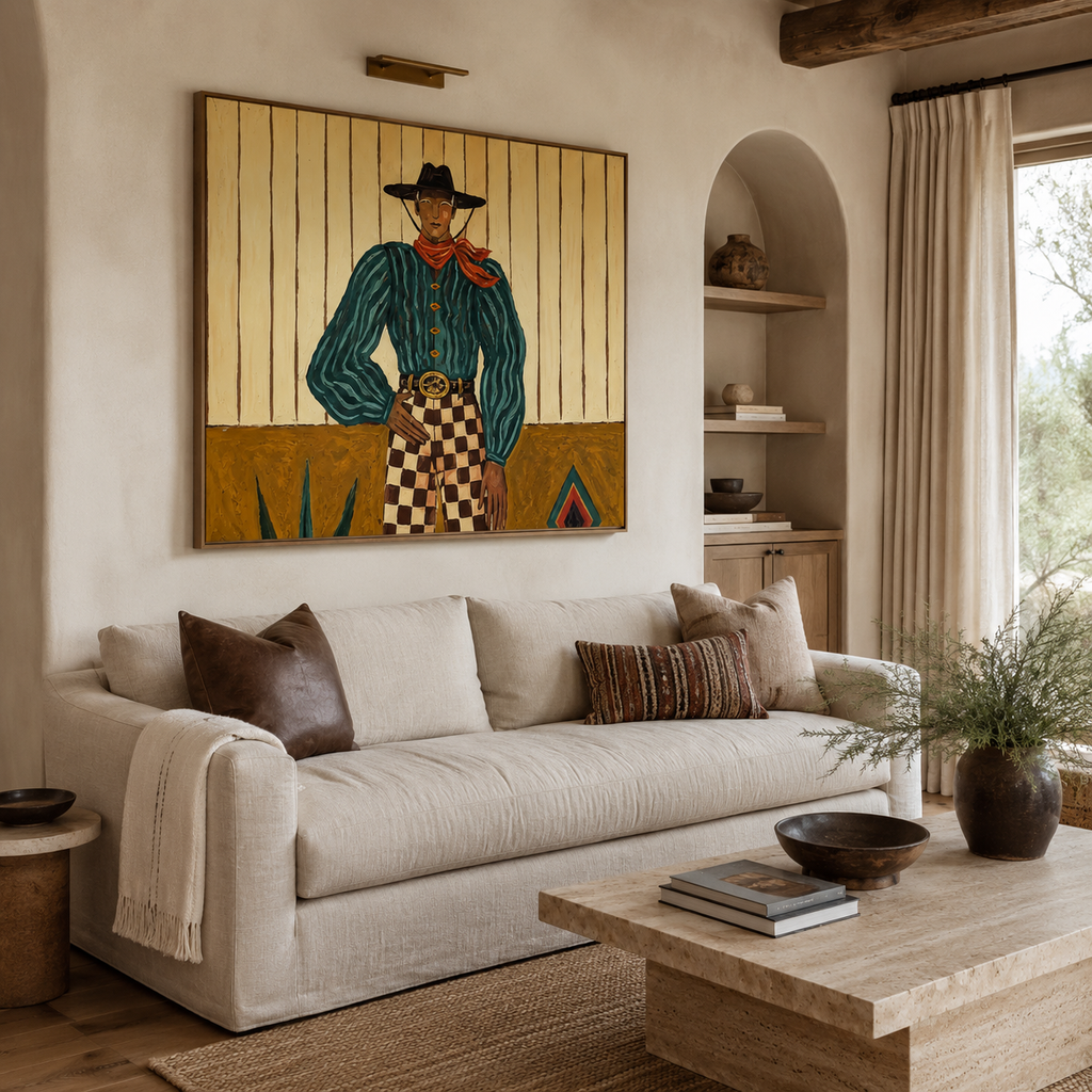 ARBYNART Vintage Americana Art | Checkered Frontier