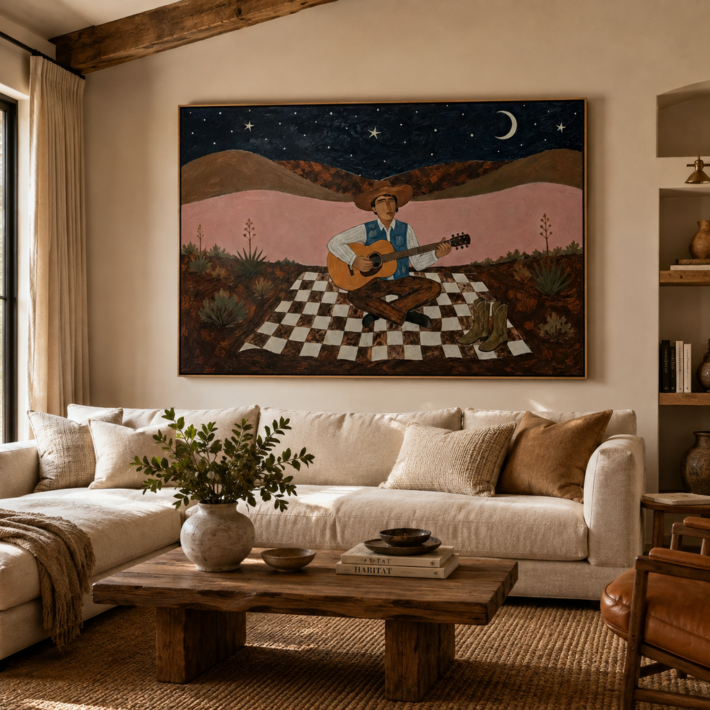 ARBYNART Vintage Americana Art | Songs Beneath the Desert Moon