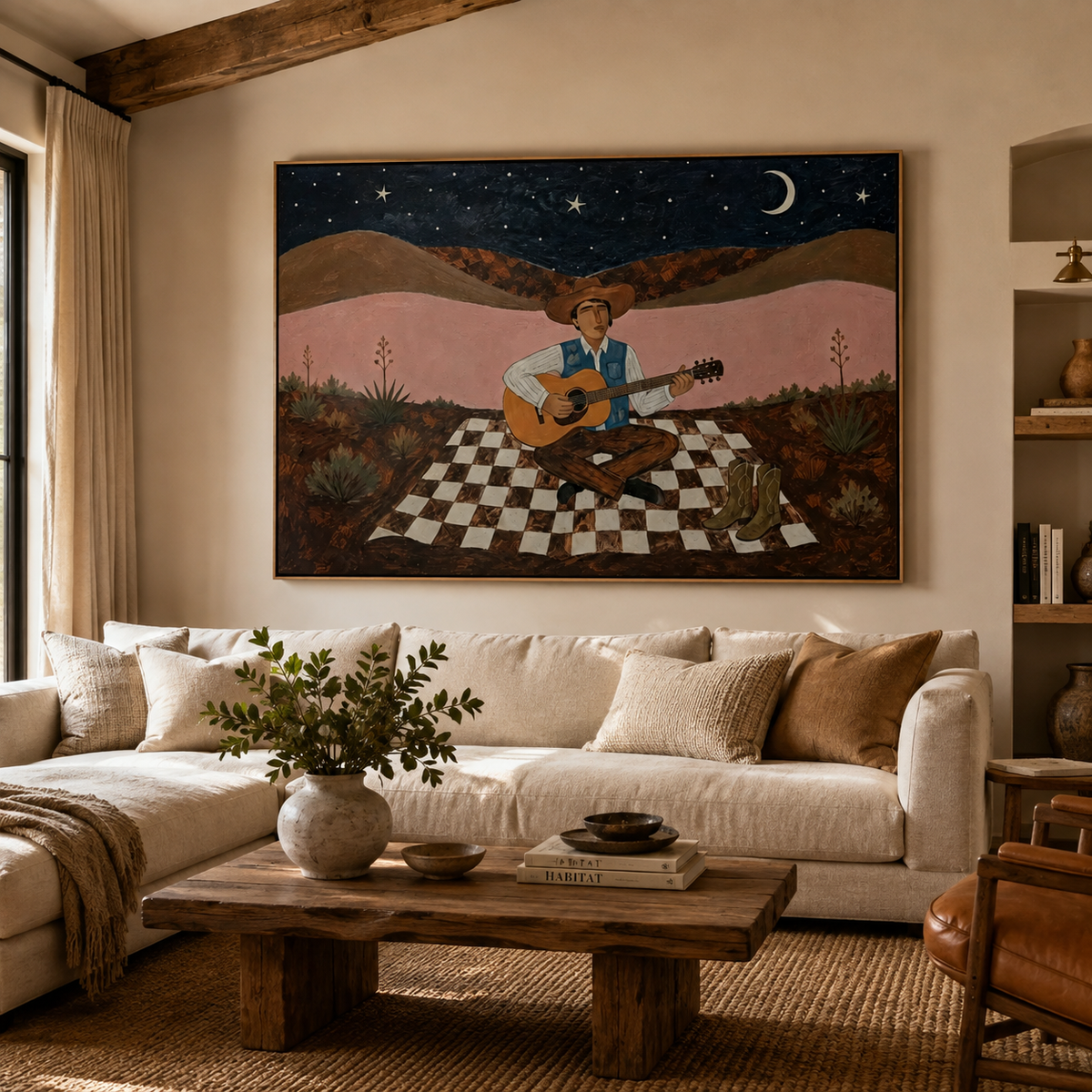 ARBYNART Vintage Americana Art | Songs Beneath the Desert Moon
