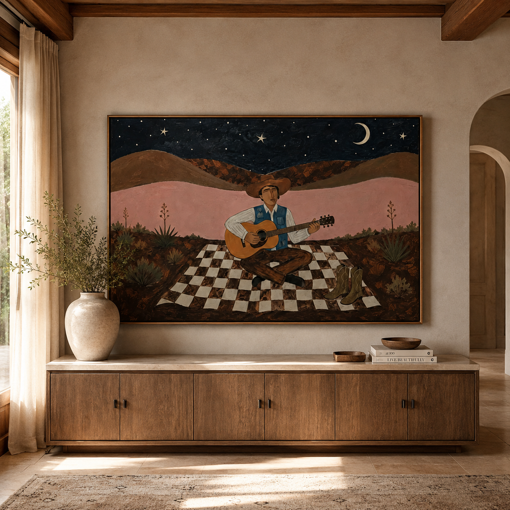 ARBYNART Vintage Americana Art | Songs Beneath the Desert Moon
