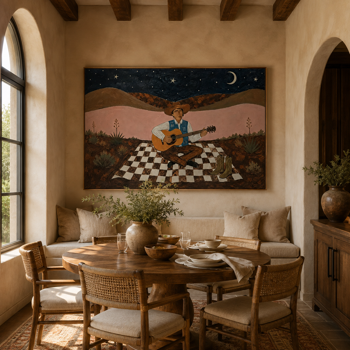 ARBYNART Vintage Americana Art | Songs Beneath the Desert Moon