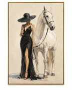 ARBYNART Vintage Americana Art | Sophisticated Toast with the White Horse