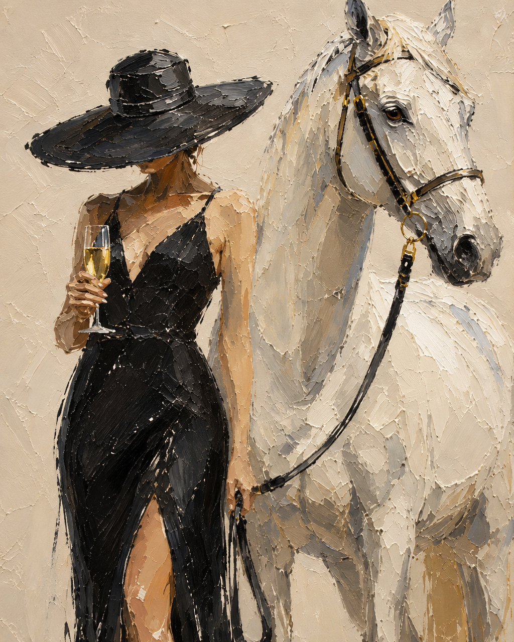 ARBYNART Vintage Americana Art | Sophisticated Toast with the White Horse