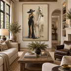 ARBYNART Vintage Americana Art | Sophisticated Toast with the White Horse