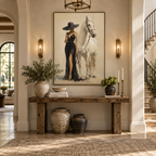 ARBYNART Vintage Americana Art | Sophisticated Toast with the White Horse