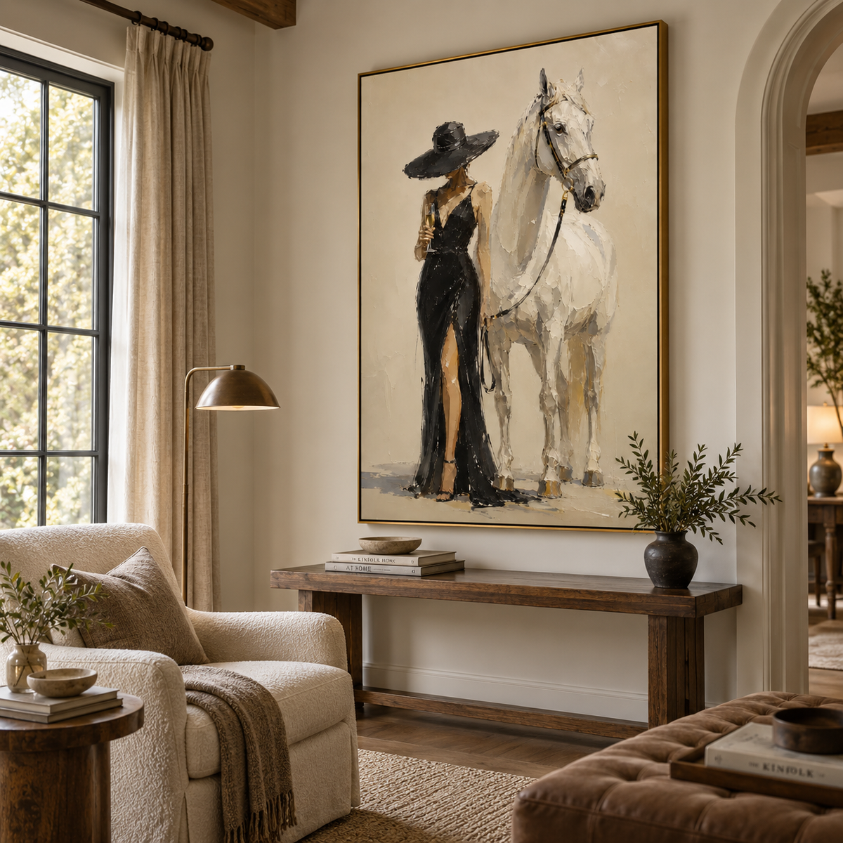 ARBYNART Vintage Americana Art | Sophisticated Toast with the White Horse