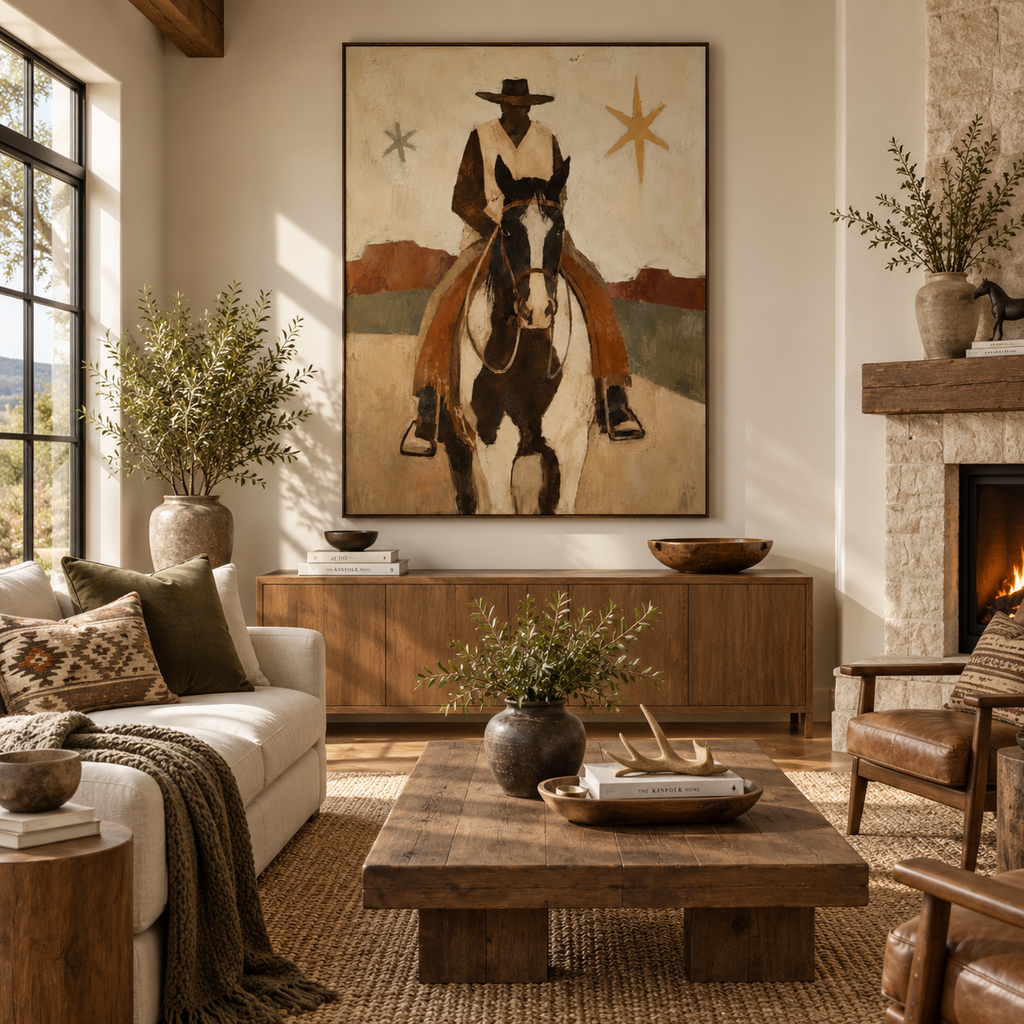ARBYNART Vintage Americana Art | Stars That Guard the Arid Trail
