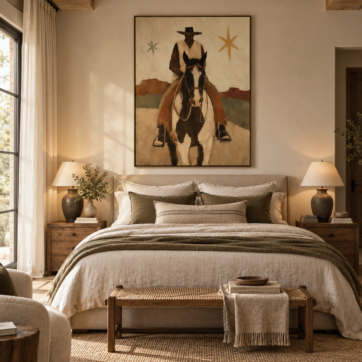 ARBYNART Vintage Americana Art | Stars That Guard the Arid Trail
