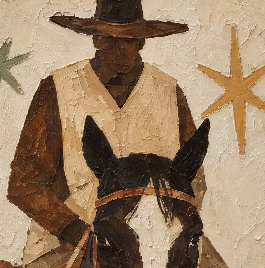 ARBYNART Vintage Americana Art | Stars That Guard the Arid Trail