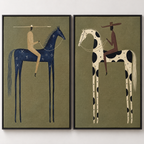 ARBYNART Vintage Americana Art | Stilted Horse Tales