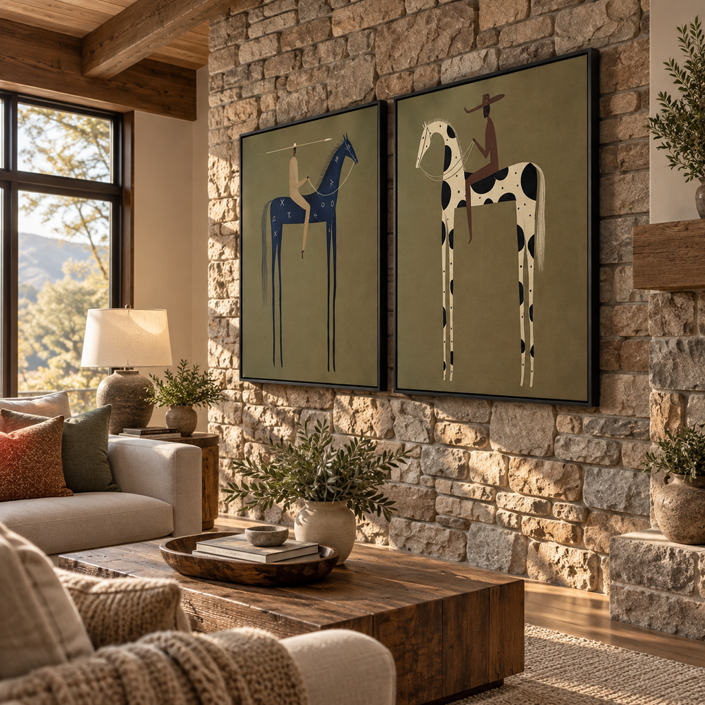 ARBYNART Vintage Americana Art | Stilted Horse Tales