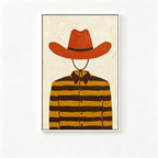ARBYNART Vintage Americana Art | Striped Cowboy