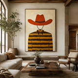 ARBYNART Vintage Americana Art | Striped Cowboy