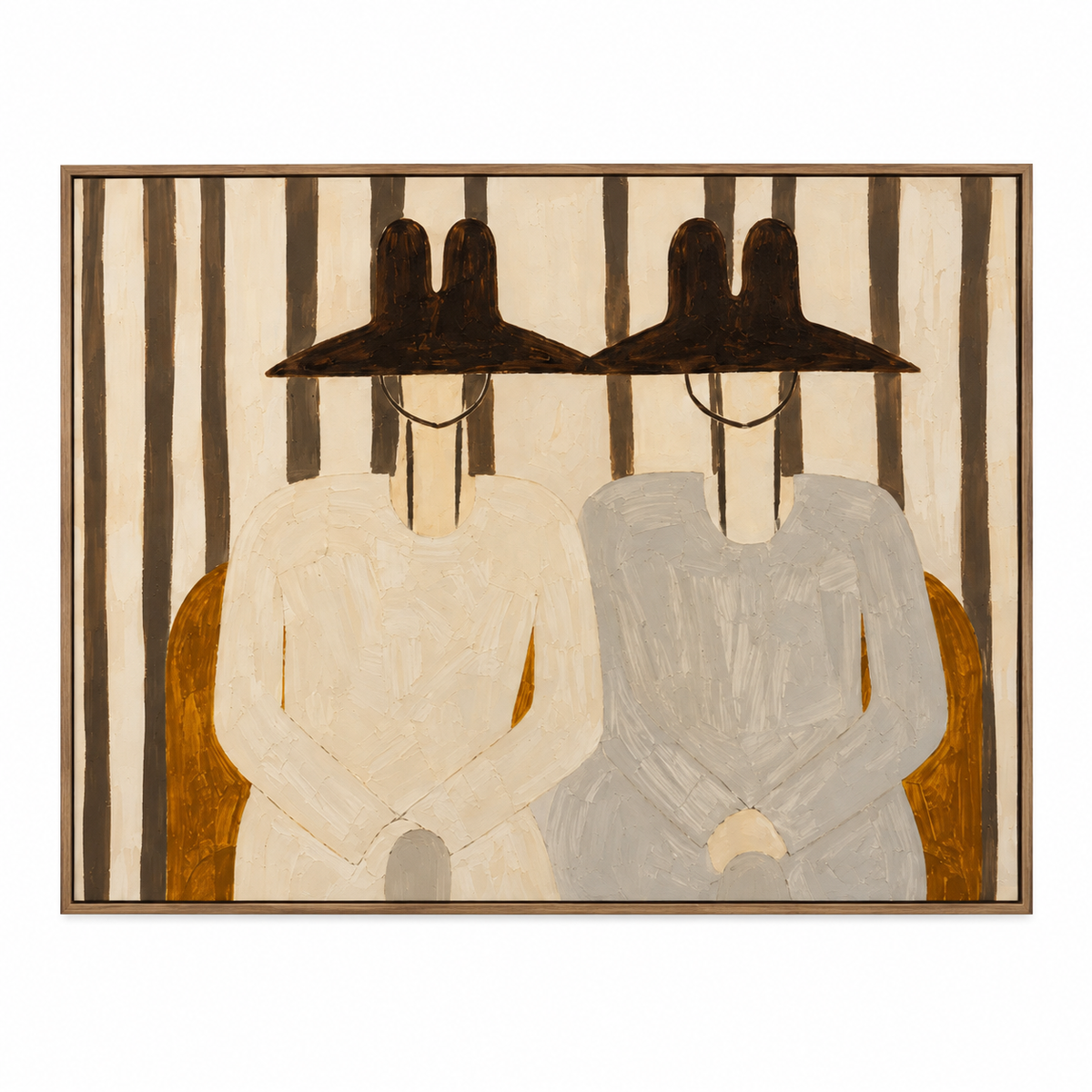 ARBYNART Vintage Americana Art | Striped Backdrop Hat Duo
