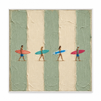 ARBYNART 3D Textured Art | Summer Surfers' Stride