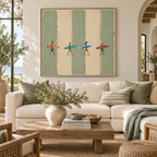 ARBYNART 3D Textured Art | Summer Surfers' Stride