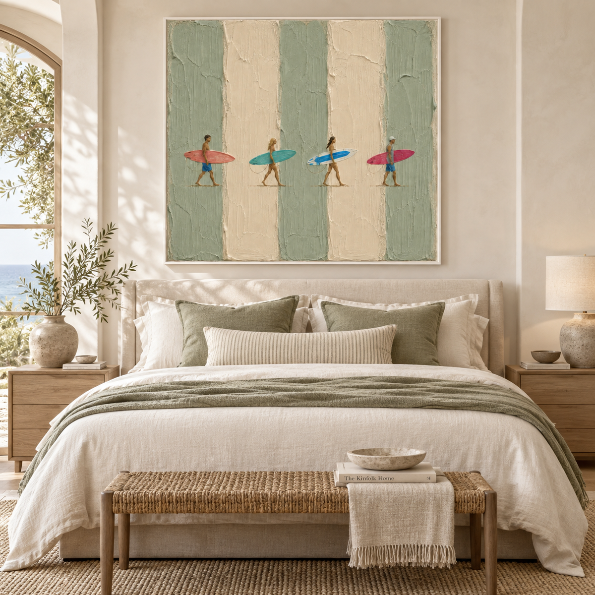 ARBYNART 3D Textured Art | Summer Surfers' Stride