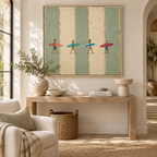 ARBYNART 3D Textured Art | Summer Surfers' Stride