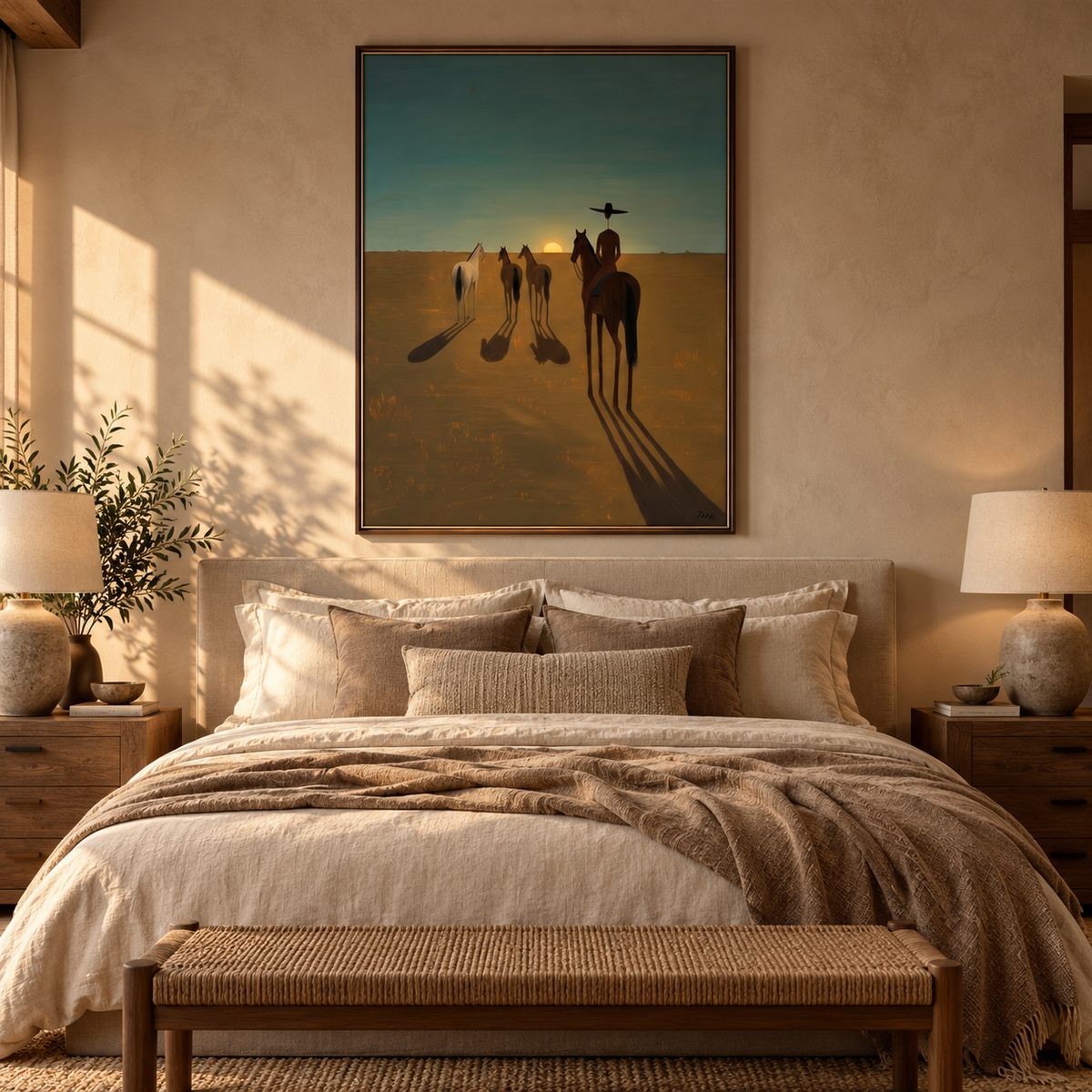 ARBYNART Vintage Americana Art | Sundown Trail Silence