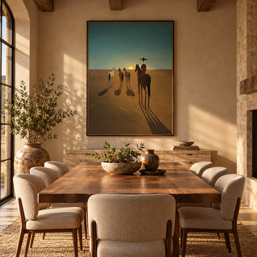 ARBYNART Vintage Americana Art | Sundown Trail Silence