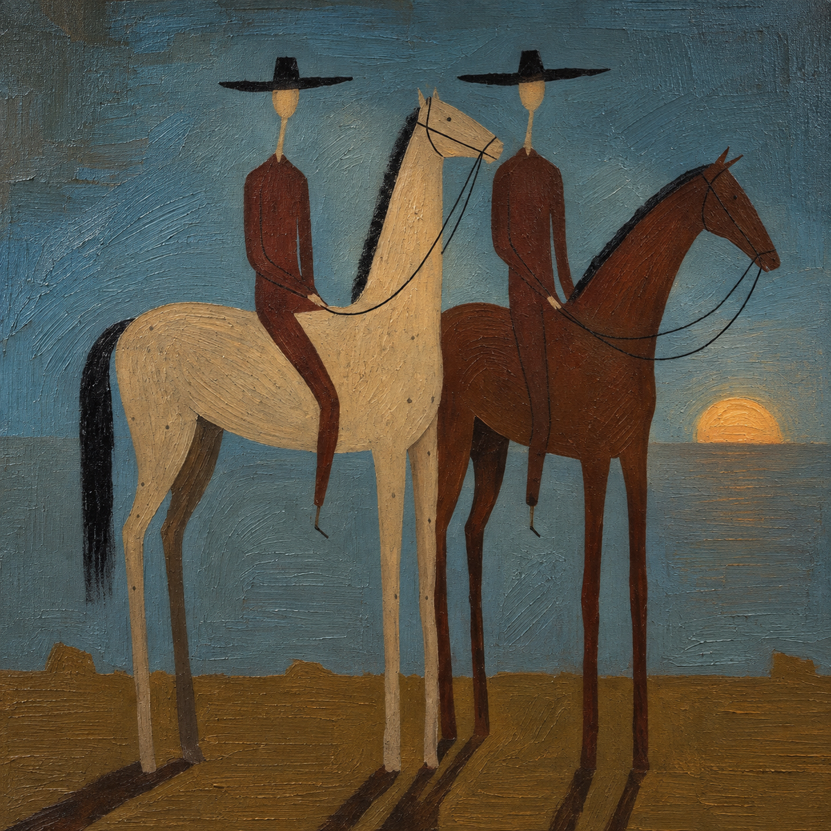 ARBYNART Vintage Americana Art | Sunset Riders