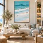 ARBYNART Impressionist Art | Surfers Along Turquoise Shores