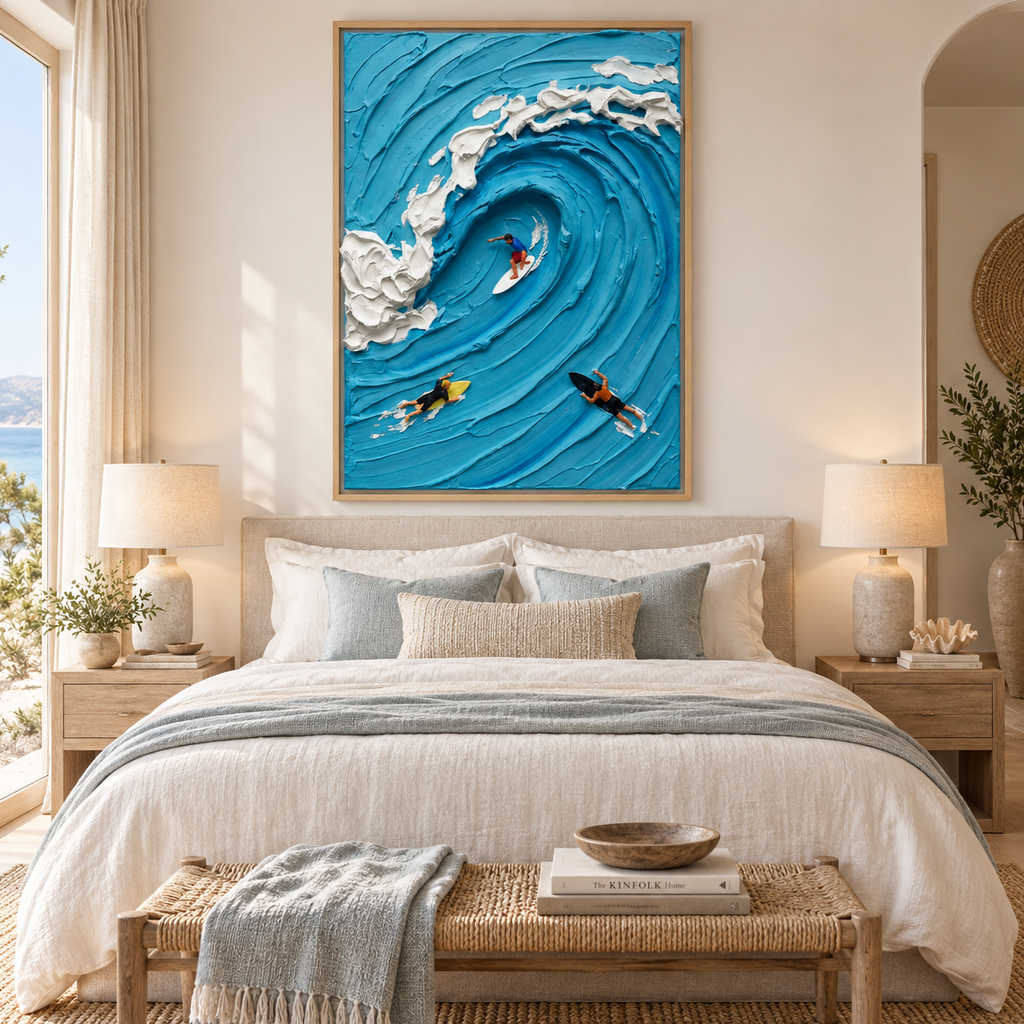 ARBYNART 3D Textured Art | Swirling Tide Riders