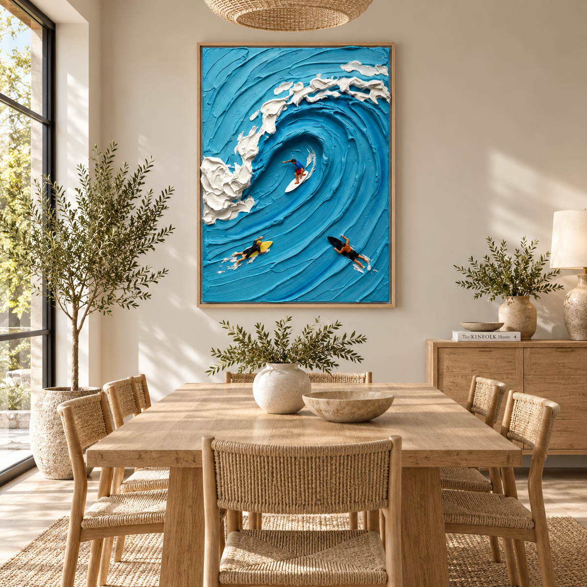 ARBYNART 3D Textured Art | Swirling Tide Riders