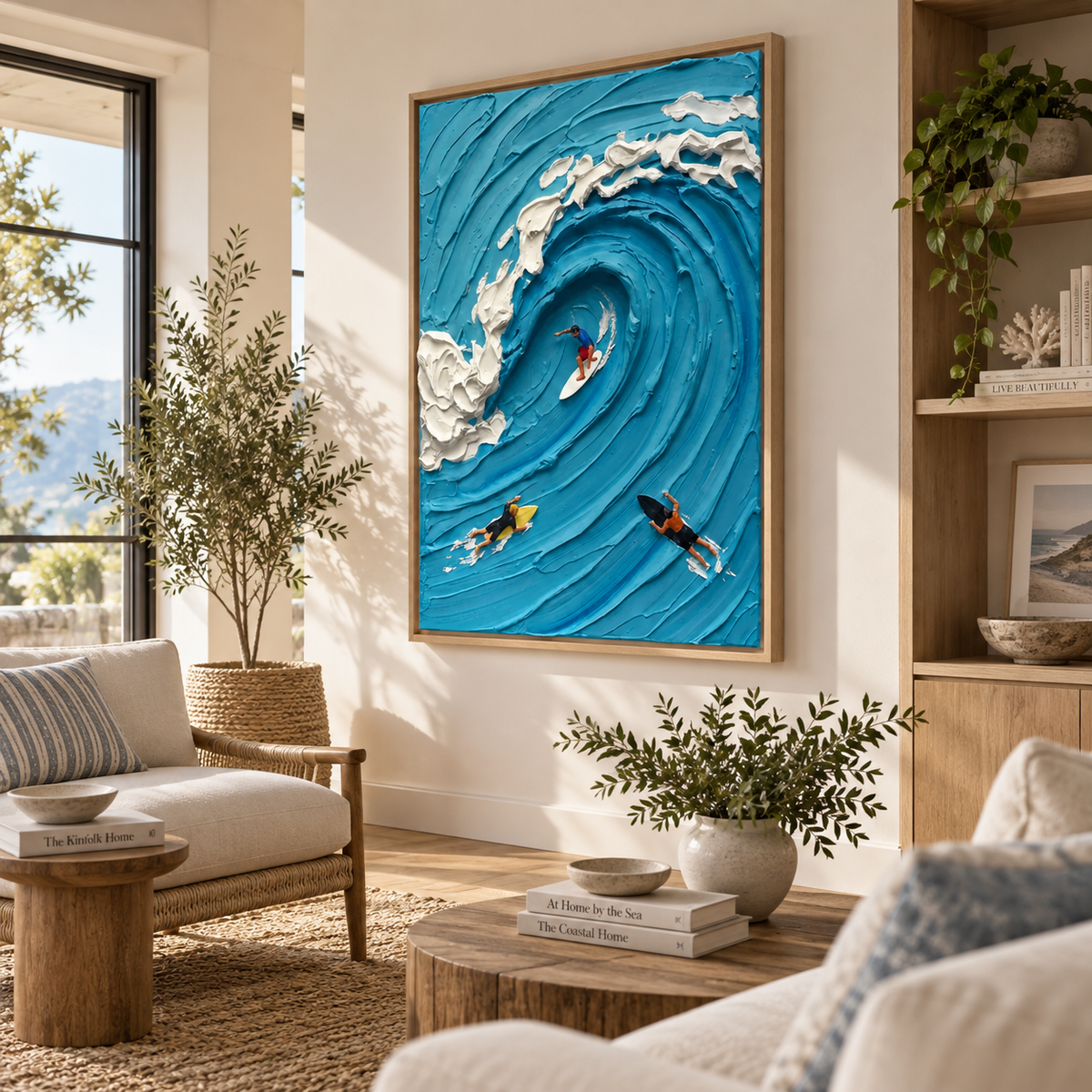 ARBYNART 3D Textured Art | Swirling Tide Riders