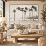 ARBYNART Impressionist Art | Tall Palms on a Foggy Shore