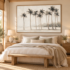 ARBYNART Impressionist Art | Tall Palms on a Foggy Shore