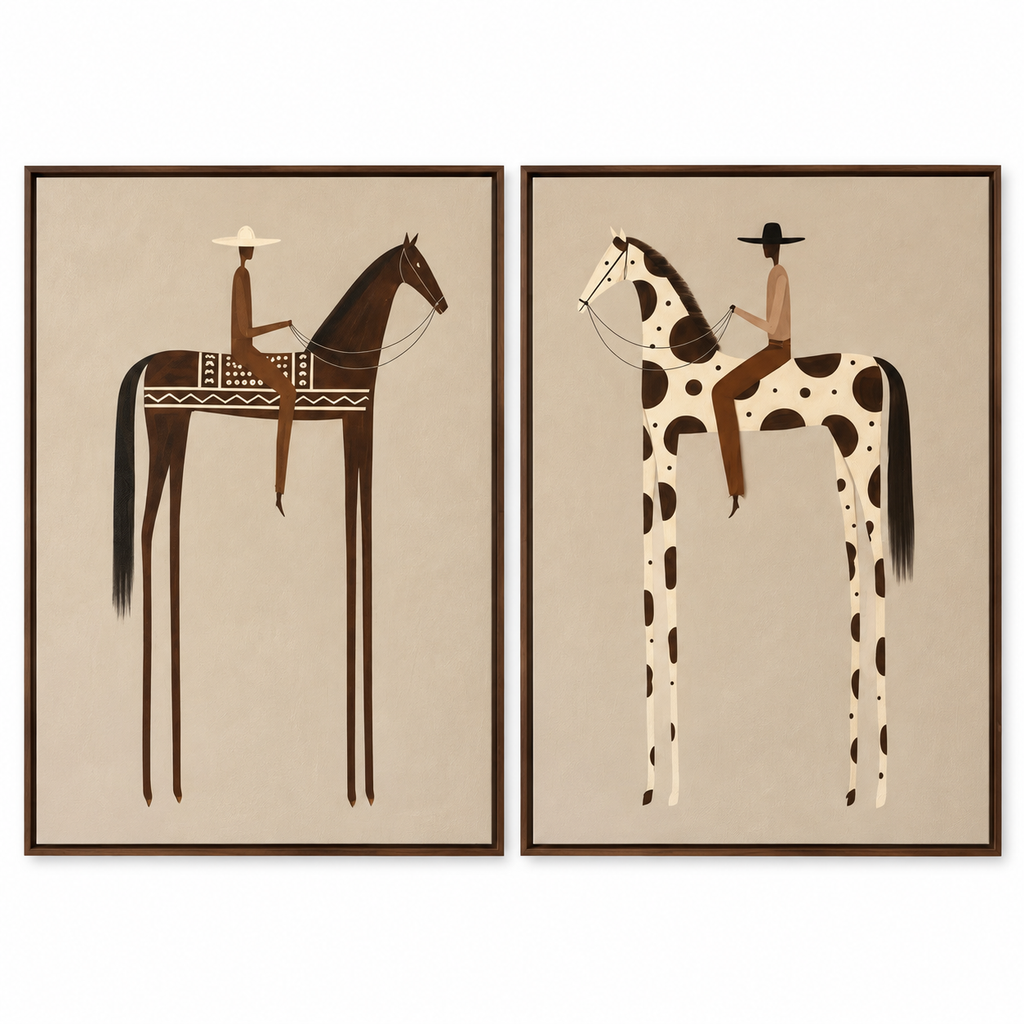 ARBYNART Vintage Americana Art | Tall Prairie Duet