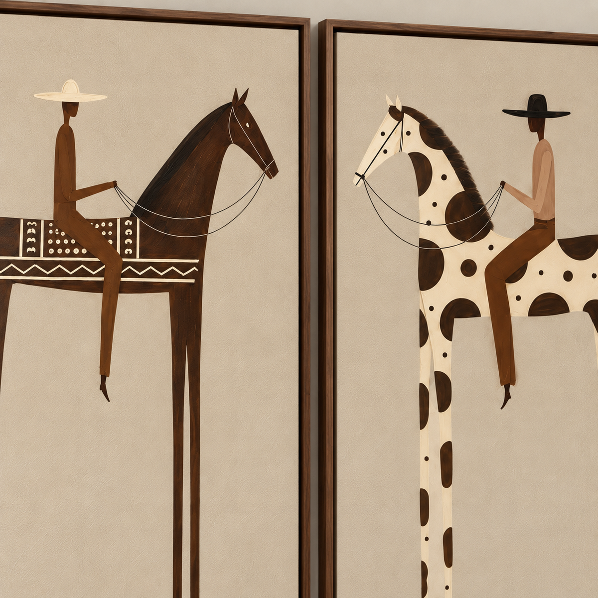 ARBYNART Vintage Americana Art | Tall Prairie Duet