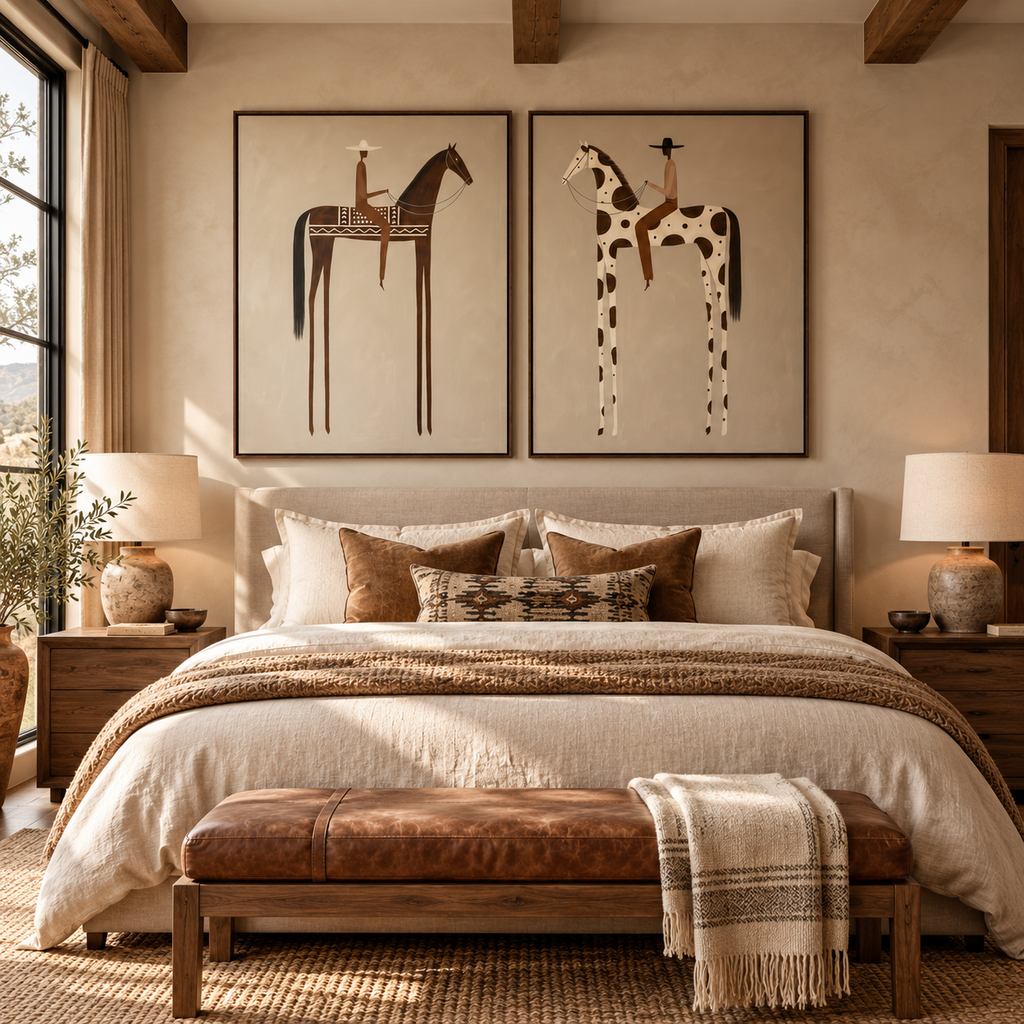 ARBYNART Vintage Americana Art | Tall Prairie Duet