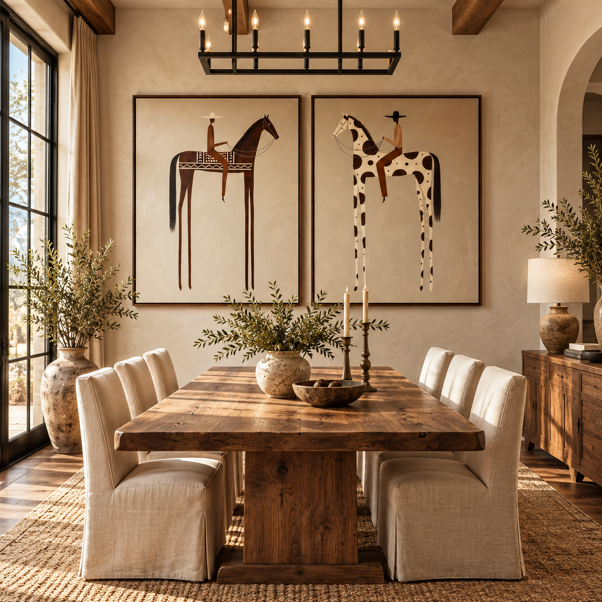 ARBYNART Vintage Americana Art | Tall Prairie Duet