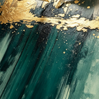 ARBYNART 3D Textured Art | Teal Gold Reflections