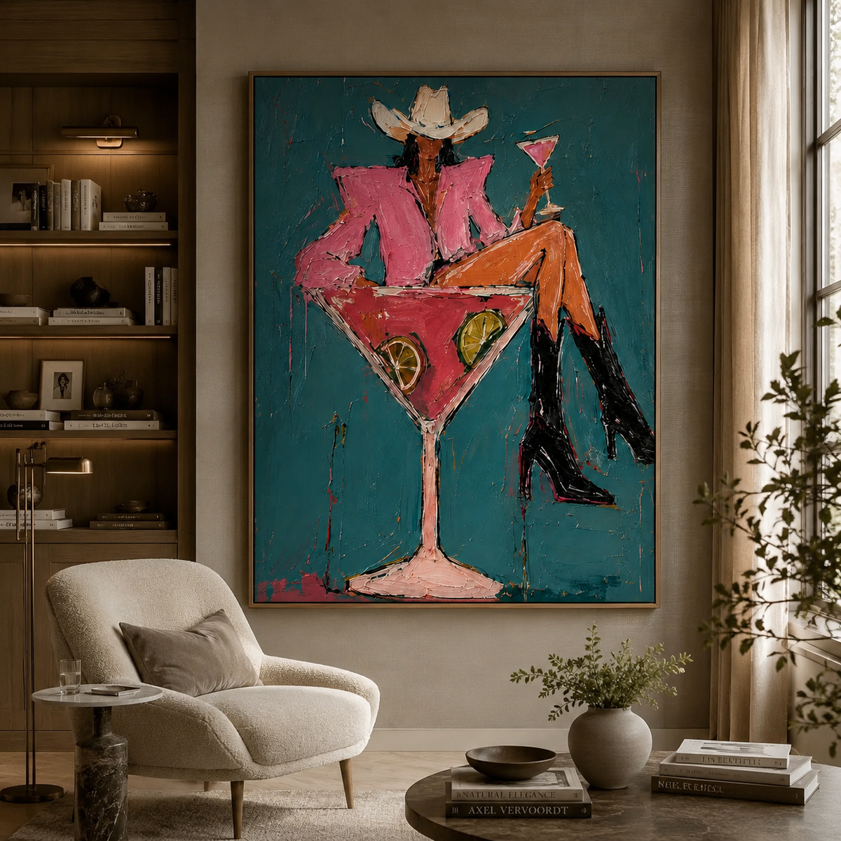 ARBYNART POP Art | Teal Twilight and Pink Spirits