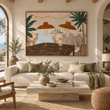 ARBYNART Vintage Americana Art | Terrace Wine Duo