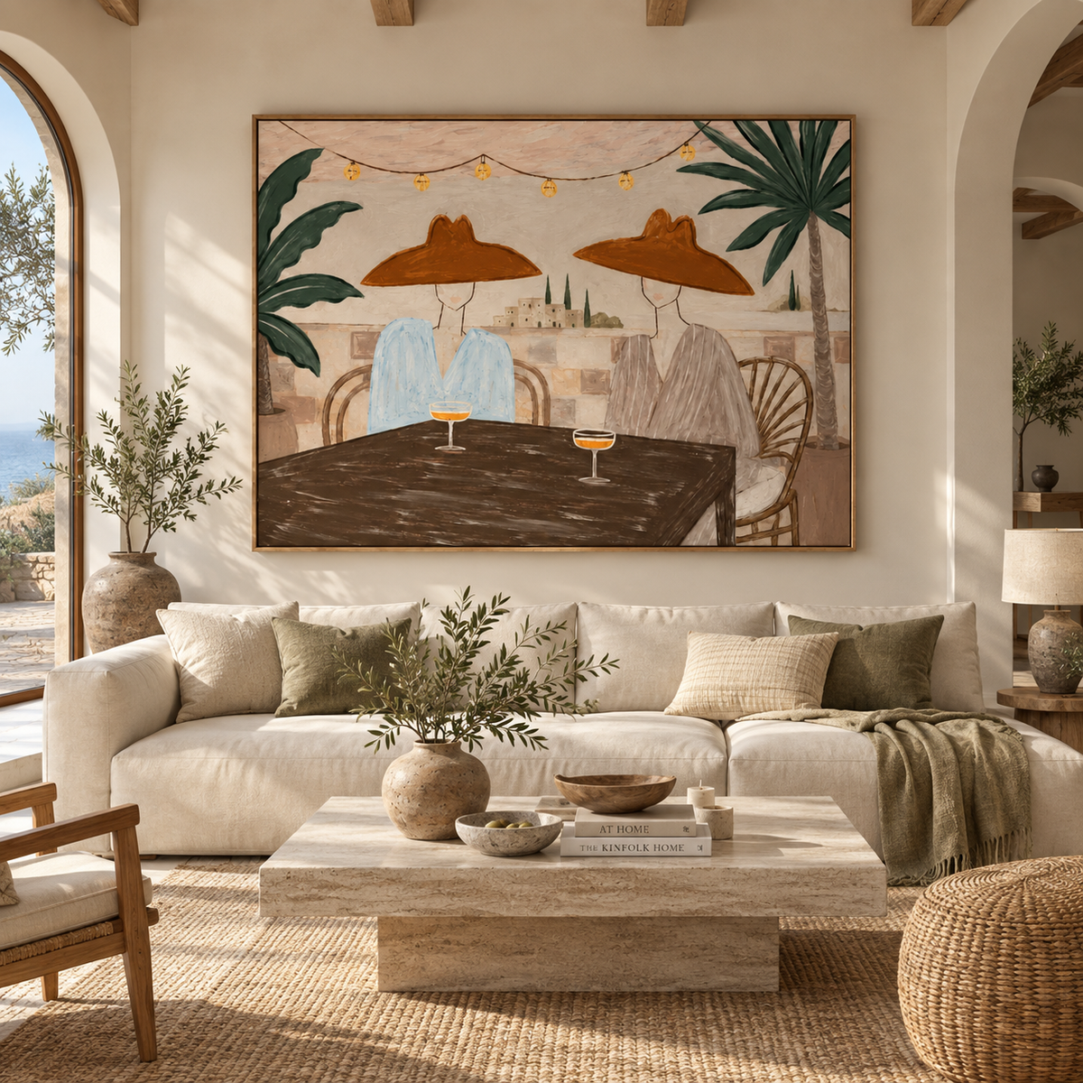 ARBYNART Vintage Americana Art | Terrace Wine Duo