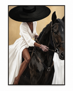 ARBYNART Vintage Americana Art | The Dark Horse and Her Shadow