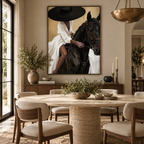 ARBYNART Vintage Americana Art | The Dark Horse and Her Shadow
