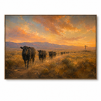 ARBYNART Vintage Americana Art | The Dusk Parade on the Plains